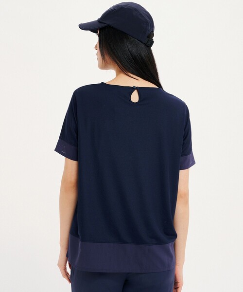 AIGLE（エーグル）の「吸水速乾 接触冷感 ショートスリーブTシャツ RP（Tシャツ/カットソー・レディース・ライトブルー/ホワイト/ネイビー・XS/S/M/L）」の5枚目の写真