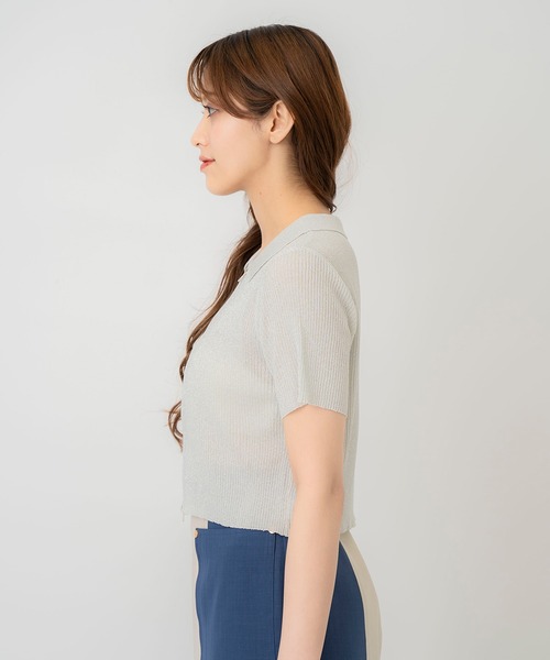 REDYAZEL（レディアゼル）の「ジップラメニット（ニット/セーター・レディース・グレー/ピンク/ホワイト・FREE）」の13枚目の写真