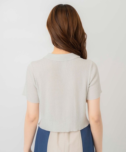 REDYAZEL（レディアゼル）の「ジップラメニット（ニット/セーター・レディース・グレー/ピンク/ホワイト・FREE）」の12枚目の写真