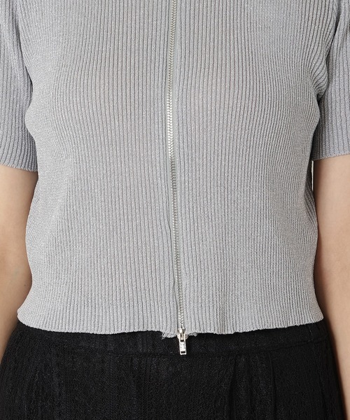 REDYAZEL（レディアゼル）の「ジップラメニット（ニット/セーター・レディース・グレー/ピンク/ホワイト・FREE）」の20枚目の写真