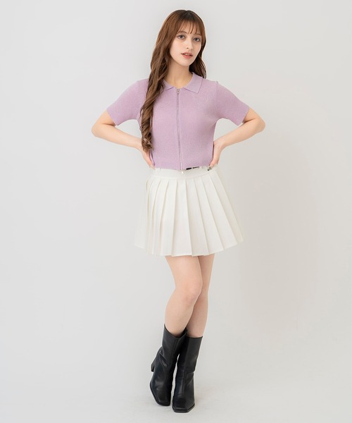 REDYAZEL（レディアゼル）の「ジップラメニット（ニット/セーター・レディース・グレー/ピンク/ホワイト・FREE）」の17枚目の写真