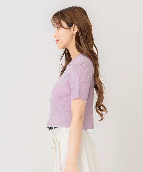 REDYAZEL（レディアゼル）の「ジップラメニット（ニット/セーター・レディース・グレー/ピンク/ホワイト・FREE）」の9枚目の写真