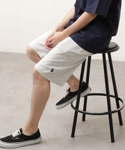 U.S. POLO ASSN.（ユーエスポロアッスン）の「【U.S.POLOASSN.】 ワンポイント刺繍 ヘビーウェイト スウェット ショートパンツ / ハーフパンツ（スウェットパンツ・メンズ・ブラック/ブラック系/ネイビー/オフホワイト/グレー・X-LARGE/LARGE/MEDIUM）」の5枚目の写真