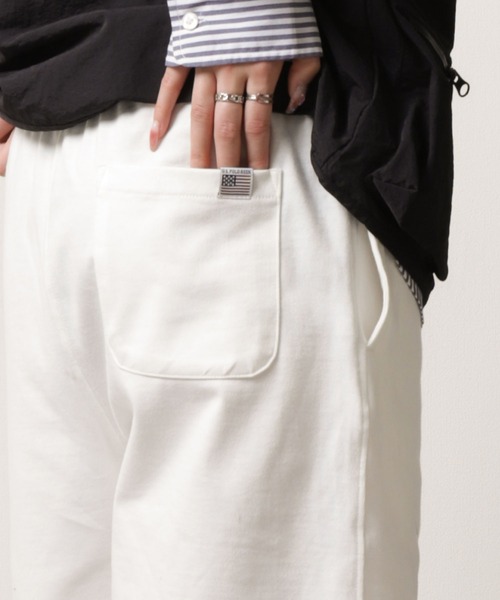 U.S. POLO ASSN.（ユーエスポロアッスン）の「【U.S.POLOASSN.】 ワンポイント刺繍 ヘビーウェイト スウェット ショートパンツ / ハーフパンツ（スウェットパンツ・メンズ・ブラック/ブラック系/ネイビー/オフホワイト/グレー・X-LARGE/LARGE/MEDIUM）」の17枚目の写真