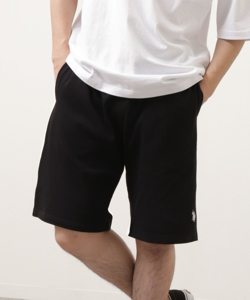 U.S. POLO ASSN.（ユーエスポロアッスン）の「【U.S.POLOASSN.】 ワンポイント刺繍 ヘビーウェイト スウェット ショートパンツ / ハーフパンツ（スウェットパンツ・メンズ・ブラック/ブラック系/ネイビー/オフホワイト/グレー・X-LARGE/LARGE/MEDIUM）」の20枚目の写真