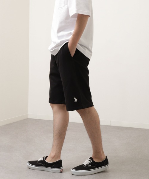 U.S. POLO ASSN.（ユーエスポロアッスン）の「【U.S.POLOASSN.】 ワンポイント刺繍 ヘビーウェイト スウェット ショートパンツ / ハーフパンツ（スウェットパンツ・メンズ・ブラック/ブラック系/ネイビー/オフホワイト/グレー・X-LARGE/LARGE/MEDIUM）」の21枚目の写真