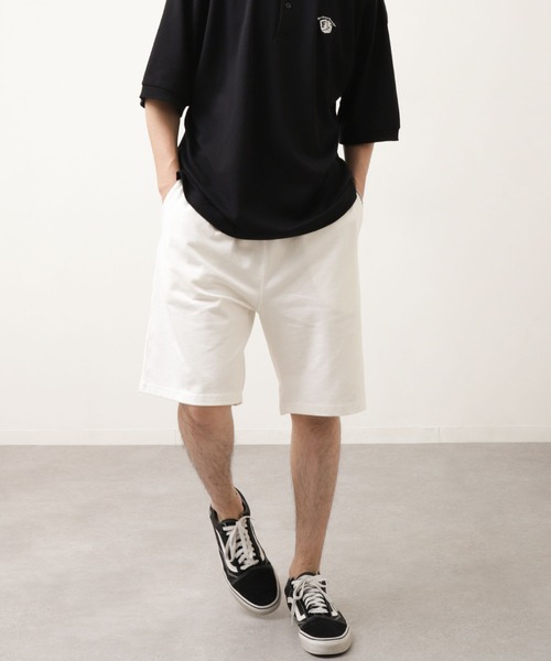 U.S. POLO ASSN.（ユーエスポロアッスン）の「【U.S.POLOASSN.】 ワンポイント刺繍 ヘビーウェイト スウェット ショートパンツ / ハーフパンツ（スウェットパンツ・メンズ・ブラック/ブラック系/ネイビー/オフホワイト/グレー・X-LARGE/LARGE/MEDIUM）」の7枚目の写真