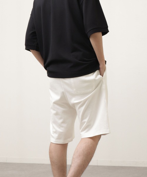 U.S. POLO ASSN.（ユーエスポロアッスン）の「【U.S.POLOASSN.】 ワンポイント刺繍 ヘビーウェイト スウェット ショートパンツ / ハーフパンツ（スウェットパンツ・メンズ・ブラック/ブラック系/ネイビー/オフホワイト/グレー・X-LARGE/LARGE/MEDIUM）」の9枚目の写真