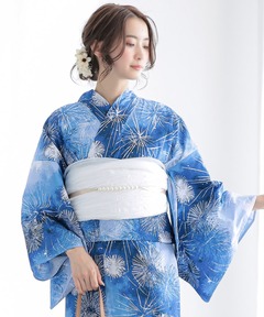 浴衣 菊花 二部式セパレートにご希望 （追加費用無しです） IEDIT 着付けいらずでさっと着られる 大人の粋な二部式