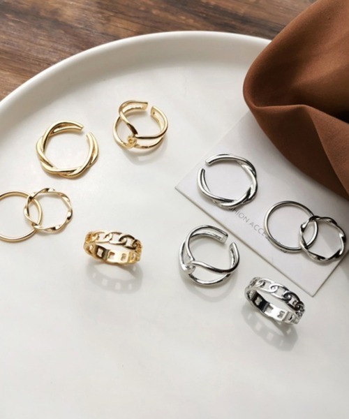 Miniministore(ミニミニストア)の「マルチデザイン リングセット レディース(リング・レディース・シルバー/ゴールド・FREE)」の11枚目の写真