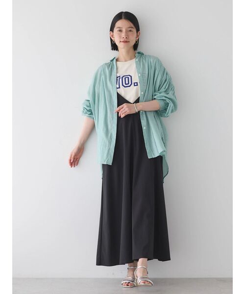 AMERICAN HOLIC(アメリカンホリック)の「カルゼギャザーシャツチュニック(シャツ/ブラウス・レディース・グリーン系その他3/ブルー系その他4/オフホワイト/ネイビー/ピンク・L/M)」の11枚目の写真
