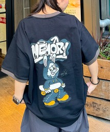 【MEMORY】ウサギ リンガーネック Tシャツ / NEW JACK コラボ Tシャツ