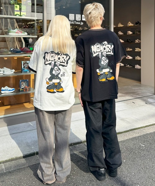 #MEMORY(メモリー)の「【MEMORY】ウサギ リンガーネック Tシャツ / NEW JACK コラボ Tシャツ(Tシャツ/カットソー・メンズ・ブラック/ホワイト/グリーン・FREE)」の22枚目の写真
