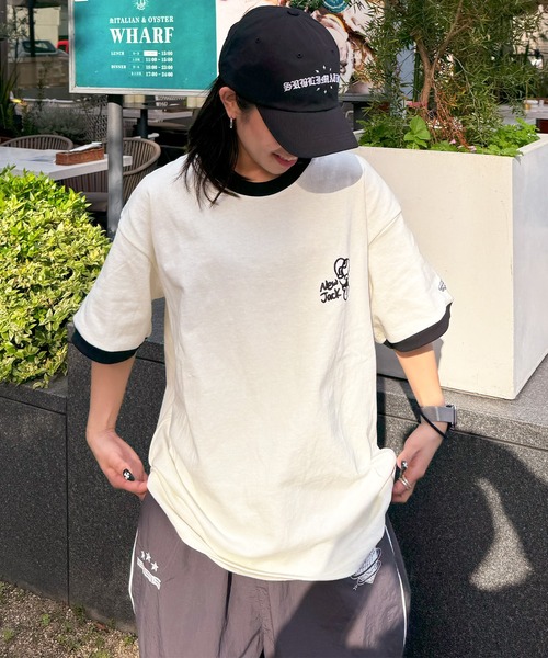 #MEMORY(メモリー)の「【MEMORY】ウサギ リンガーネック Tシャツ / NEW JACK コラボ Tシャツ(Tシャツ/カットソー・メンズ・ブラック/ホワイト/グリーン・FREE)」の7枚目の写真