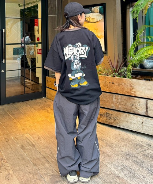 #MEMORY(メモリー)の「【MEMORY】ウサギ リンガーネック Tシャツ / NEW JACK コラボ Tシャツ(Tシャツ/カットソー・メンズ・ブラック/ホワイト/グリーン・FREE)」の16枚目の写真