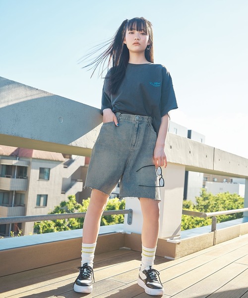 repipi armario（レピピ アルマリオ）の「デニムホックショートパンツ（デニムパンツ・キッズ・ブラック系/ライトブルー/その他・SMALL/MEDIUM/LARGE）」の4枚目の写真