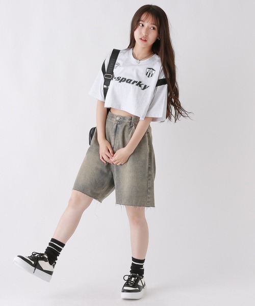 repipi armario（レピピ アルマリオ）の「デニムホックショートパンツ（デニムパンツ・キッズ・ブラック系/ライトブルー/その他・SMALL/MEDIUM/LARGE）」の8枚目の写真