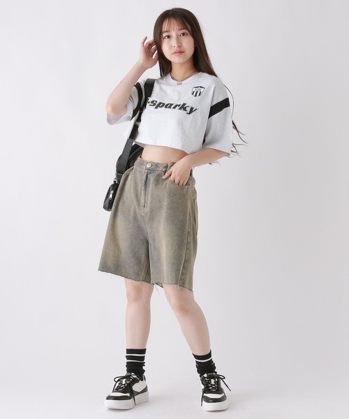 repipi armario（レピピ アルマリオ）の「デニムホックショートパンツ（デニムパンツ・キッズ・ブラック系/ライトブルー/その他・SMALL/MEDIUM/LARGE）」の9枚目の写真