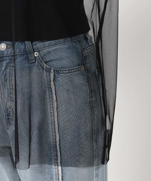 LOWRYS FARM（ローリーズファーム）の「レース／チュールアソートＴシャツ　 127291（Tシャツ/カットソー・レディース・ブラック/オフホワイト/ホワイト系その他/ブラック系その他・FREE）」の8枚目の写真