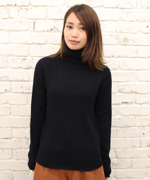 CIAOPANIC（チャオパニック）の「【ＷＥＢ・新宿店限定】【Ciaopanic】AC/Wリブタートルネック（ニット/セーター・レディース・アイボリー/ブラック/グレー・FREE）」の2枚目の写真