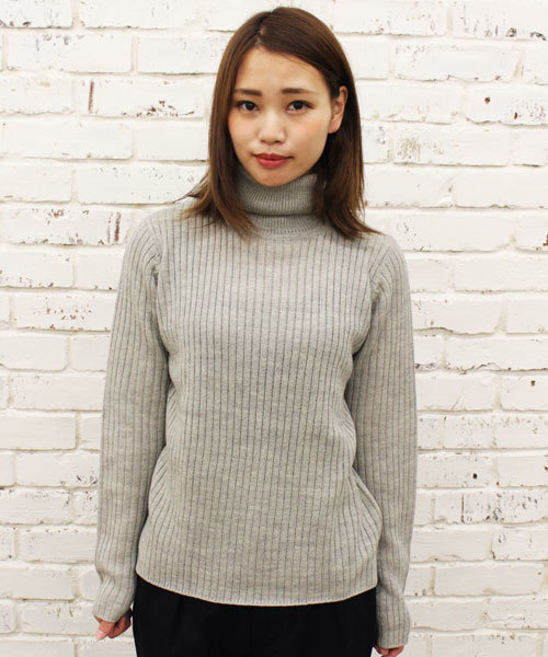 CIAOPANIC（チャオパニック）の「【ＷＥＢ・新宿店限定】【Ciaopanic】AC/Wリブタートルネック（ニット/セーター・レディース・アイボリー/ブラック/グレー・FREE）」の4枚目の写真