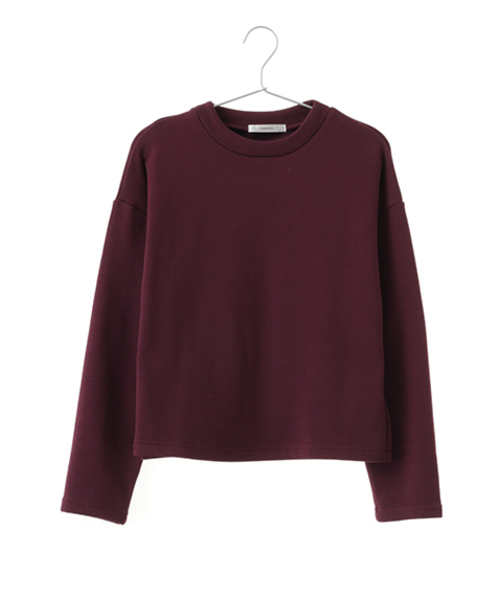 Green　Parks（グリーンパークス）の「・ｳﾗﾎﾞｱﾌﾟﾙｵｰﾊﾞｰ（Tシャツ/カットソー・レディース・ネイビー/ワインレッド/杢グレー/チャコールグレー・FREE）」の4枚目の写真