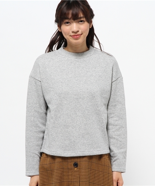 Green　Parks（グリーンパークス）の「・ｳﾗﾎﾞｱﾌﾟﾙｵｰﾊﾞｰ（Tシャツ/カットソー・レディース・ネイビー/ワインレッド/杢グレー/チャコールグレー・FREE）」の5枚目の写真