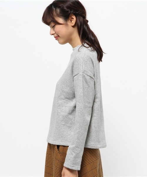 Green　Parks（グリーンパークス）の「・ｳﾗﾎﾞｱﾌﾟﾙｵｰﾊﾞｰ（Tシャツ/カットソー・レディース・ネイビー/ワインレッド/杢グレー/チャコールグレー・FREE）」の6枚目の写真