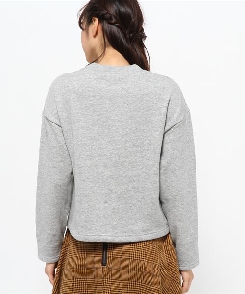 Green　Parks（グリーンパークス）の「・ｳﾗﾎﾞｱﾌﾟﾙｵｰﾊﾞｰ（Tシャツ/カットソー・レディース・ネイビー/ワインレッド/杢グレー/チャコールグレー・FREE）」の7枚目の写真