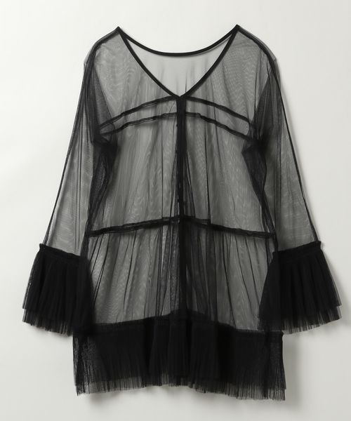 JEANASIS（ジーナシス）の「チュールプリーツ2WAYチュニック/135739（チュニック・レディース・グレー/ブラック/ライトグレー・FREE）」の21枚目の写真