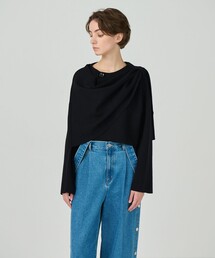 ケープショートニットトップ