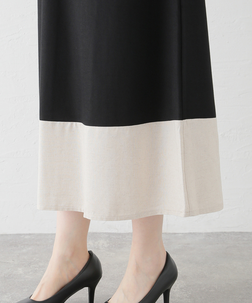 La TOTALITE（ラトータリテ）の「配色カットワンピース（ワンピース・レディース・ブルー/ベージュ/ブラック・FREE）」の19枚目の写真