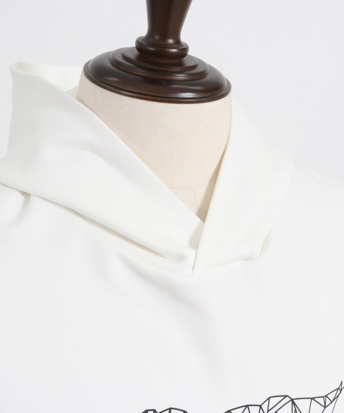 CALL&RESPONSE（コールアンドレスポンス）の「mpa3524-ティラノサウルス-プリントパーカー-ダンボールニット（パーカー・メンズ・ブラック/ホワイト・2/4/5）」の20枚目の写真