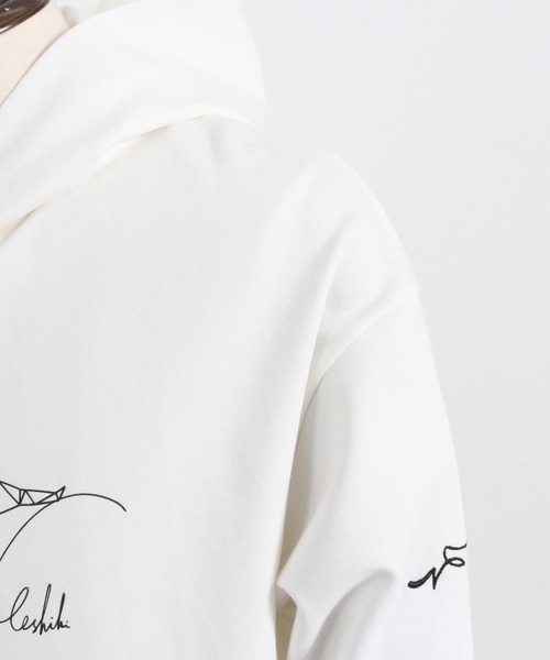 CALL&RESPONSE（コールアンドレスポンス）の「mpa3524-ティラノサウルス-プリントパーカー-ダンボールニット（パーカー・メンズ・ブラック/ホワイト・2/4/5）」の21枚目の写真