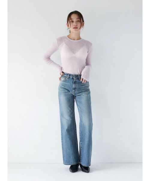 Ungrid（アングリッド）の「ハイウエストフレアデニム（デニムパンツ・レディース・ブルー・24inch/25inch/26inch）」の11枚目の写真