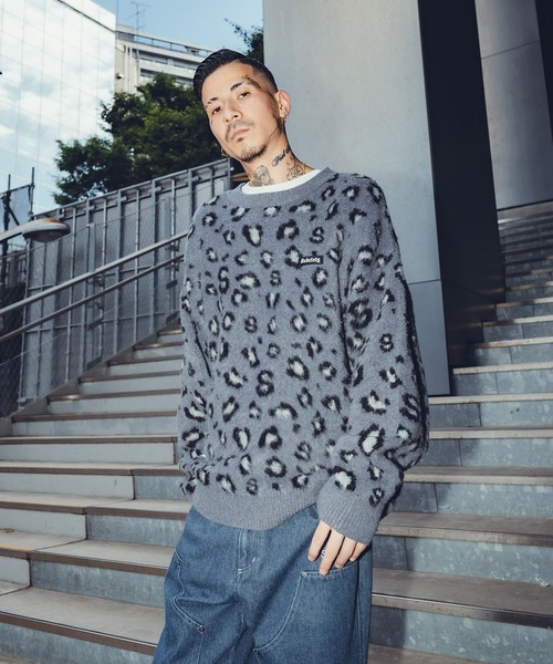 Subciety（サブサエティ）の「LEOPARD SHAGGY KNIT（ニット/セーター・メンズ・ブラック/オリーブ/ブラウン・MEDIUM/LARGE/X-LARGE）」の7枚目の写真