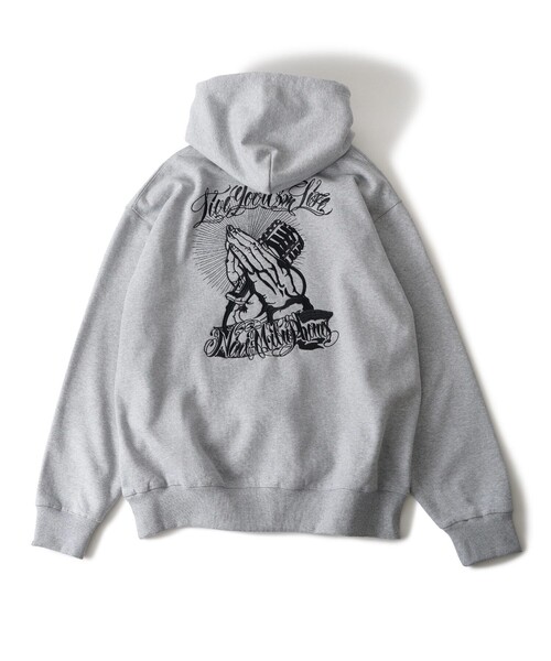 NineMicrophones(ナインマイクロフォンズ)の「Pray with the microphone PARKA(ベスト・メンズ・グレー/バーガンディー/ブラック・LARGE/MEDIUM/SMALL/XX-LARGE/X-LARGE)」の19枚目の写真