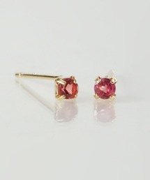 anq. | 「anq.」K18・ピンクスピネル　ポストピアス(ピアス（両耳用）)