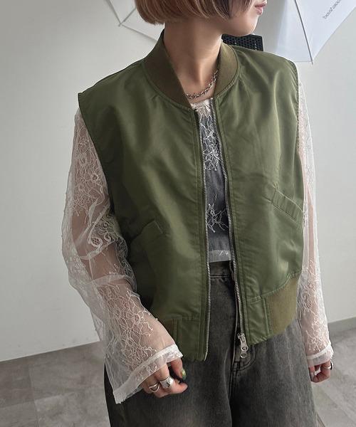 apres jour mignon（アプレジュールミニョン）の「レースBIGロンT【ZOZOTOWN限定アイテム】（Tシャツ/カットソー・レディース・オフホワイト/ボルドー/ブラック・フリー/X-LARGE）」の8枚目の写真