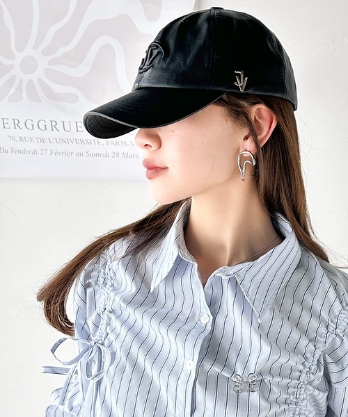 Java（ジャバ）の「《Javaジャバコラボ》インパクトを与える主役キャップ。フェイクレザーサイドロゴスタッズキャップ（キャップ・レディース・アイボリー/ブラック/ブラウン・ONE SIZE）」の18枚目の写真