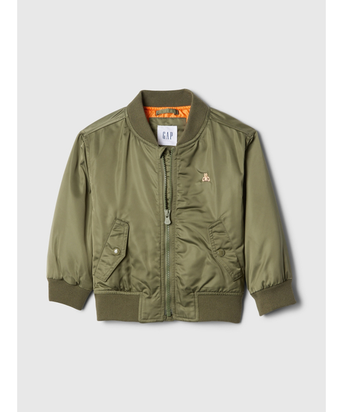 GAP(ギャップ)の「Babygap フライトジャケット(MA-1・キッズ・グリーン・95cm/100cm/105cm/110cm/80cm/90cm/70cm)」の1枚目の写真