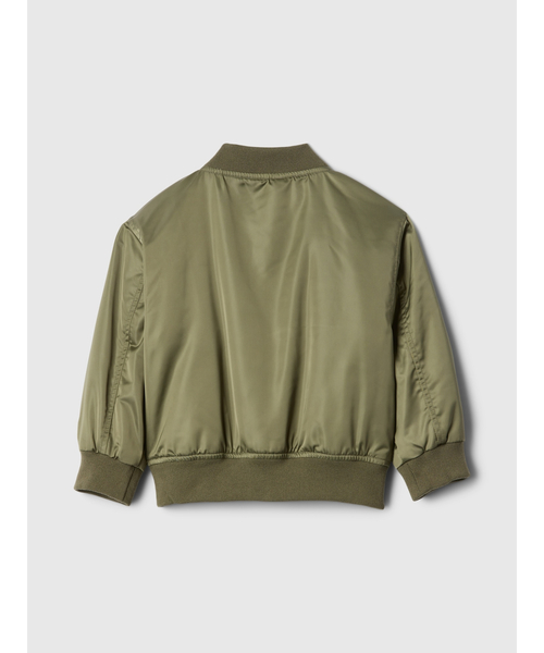 GAP(ギャップ)の「Babygap フライトジャケット(MA-1・キッズ・グリーン・95cm/100cm/105cm/110cm/80cm/90cm/70cm)」の2枚目の写真