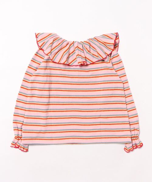 HOGAN RANCH WEAR（ホーガンランチウエア）の「パイルフリルカラーカットソー（Tシャツ/カットソー・キッズ・ミント/レッド/グリーン/ピンク/ライトブルー/オフホワイト・80/90/100/110/120/130/140/150）」の10枚目の写真