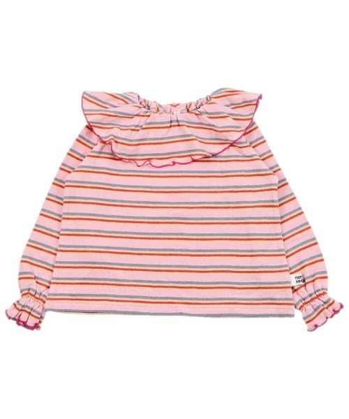 HOGAN RANCH WEAR（ホーガンランチウエア）の「パイルフリルカラーカットソー（Tシャツ/カットソー・キッズ・ミント/レッド/グリーン/ピンク/ライトブルー/オフホワイト・80/90/100/110/120/130/140/150）」の5枚目の写真