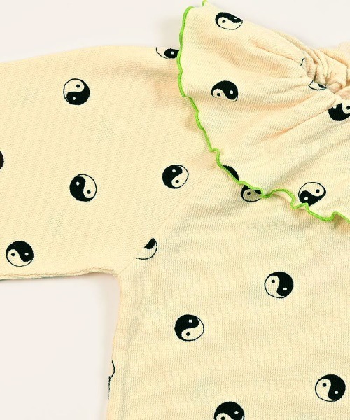 HOGAN RANCH WEAR（ホーガンランチウエア）の「パイルフリルカラーカットソー（Tシャツ/カットソー・キッズ・ミント/レッド/グリーン/ピンク/ライトブルー/オフホワイト・80/90/100/110/120/130/140/150）」の7枚目の写真