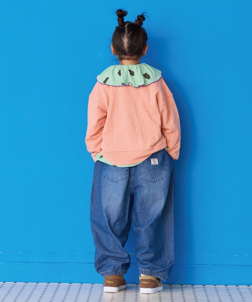 HOGAN RANCH WEAR（ホーガンランチウエア）の「パイルフリルカラーカットソー（Tシャツ/カットソー・キッズ・ミント/レッド/グリーン/ピンク/ライトブルー/オフホワイト・80/90/100/110/120/130/140/150）」の22枚目の写真