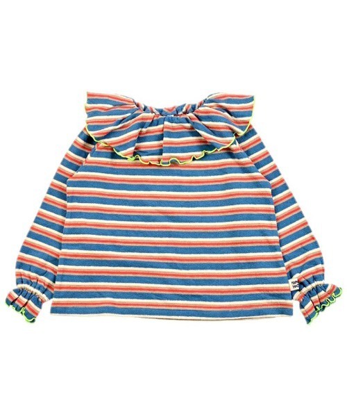 HOGAN RANCH WEAR（ホーガンランチウエア）の「パイルフリルカラーカットソー（Tシャツ/カットソー・キッズ・ミント/レッド/グリーン/ピンク/ライトブルー/オフホワイト・80/90/100/110/120/130/140/150）」の11枚目の写真