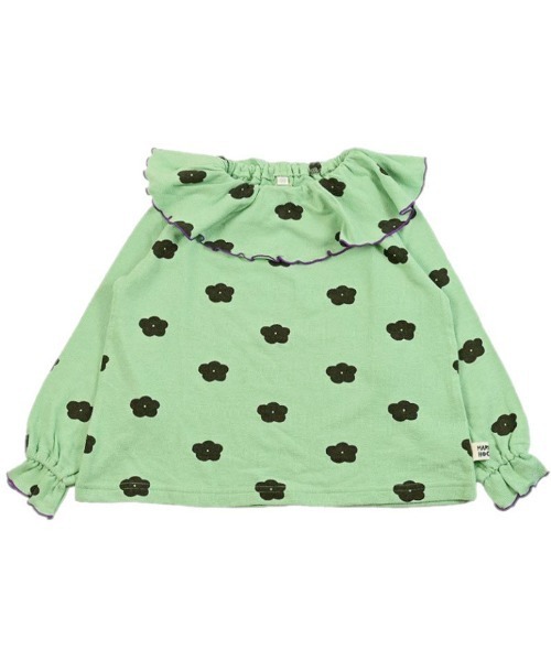 HOGAN RANCH WEAR（ホーガンランチウエア）の「パイルフリルカラーカットソー（Tシャツ/カットソー・キッズ・ミント/レッド/グリーン/ピンク/ライトブルー/オフホワイト・80/90/100/110/120/130/140/150）」の12枚目の写真