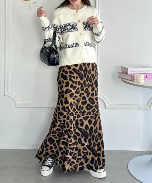 セール】レオパードマキシスカート（スカート）｜SOLLON.（ソルロン