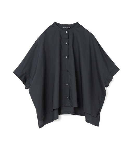 mizuiroind(ミズイロインド)の「mizuiro ind スタンドカラーワイドシャツ(シャツ/ブラウス・レディース・ネイビー/ブラック/グレー/ホワイト・FREE)」の4枚目の写真